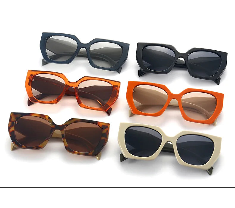 New Retro Designer Oversized Square Sunglasses For Women Men Luxury Brand Fashion Sun Glasses Ins Trending Ladies Shades UV400