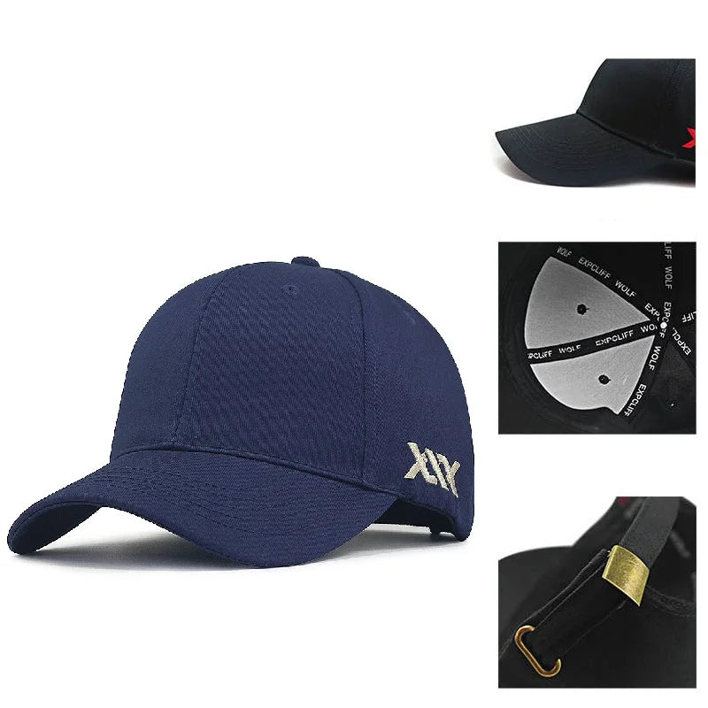Big Head Plus Size Baseball Cap 100% Cotton Fits Men Women Adjustable Dad Hat Oversize 58-60cm 61-65cm