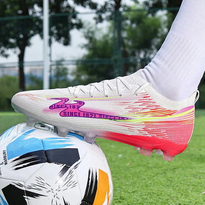 Chaussures de football pour adolescents, adultes, hommes et femmes, crampons universels TF FG tout terrain, chaussures de football avec clous de sol