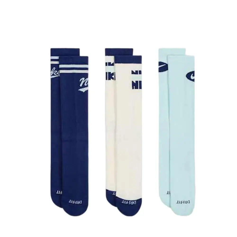 Nike EVERYDAY CREW: Stilvolle, bequeme, rutschfeste und strapazierfähige Unisex-Basketball-Socken (3er-Pack) DA2123-100