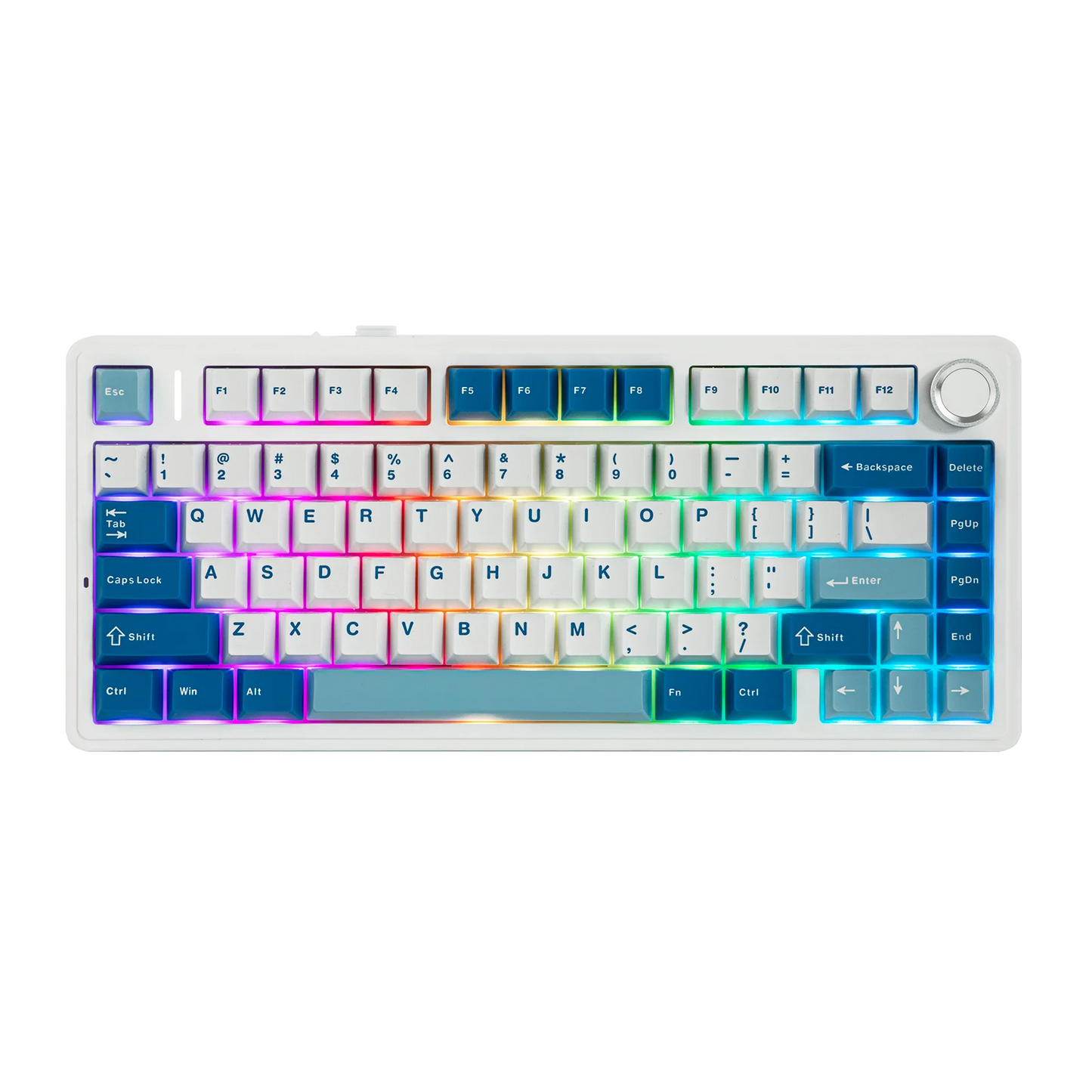 Teclado Mecânico EPOMAKER x AULA F75 Ultra VIA Programável 75% ANSI US QWERTY com Gasket, com Fios/Bluetooth/2.4Ghz Sem Fios