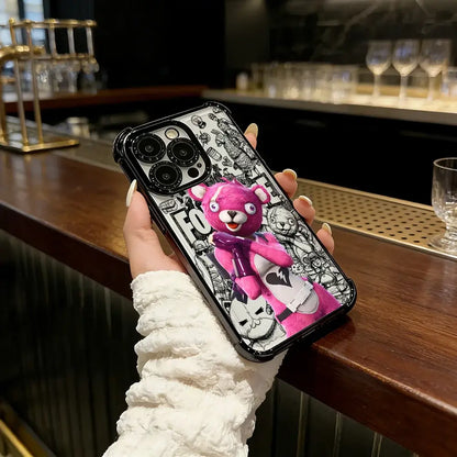 Battle Royales Fortnites-belagt telefoncover til iPhone 17 17e 16e 16 15 14 13 12 11 Pro Max X XR XSMax 7 8 Mini Air Plus Airabag