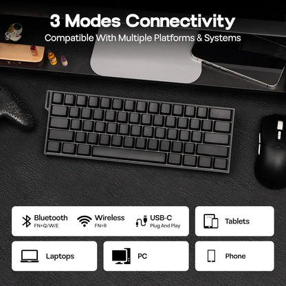 AULA Mini60 HE/Pro/Max 60% Gaming-Tastatur mit Magnetschaltern, RGB, Tri-Mode, mechanische Tastatur, 8000Hz, 0.01mmRT, für E-Sports, Geschenke