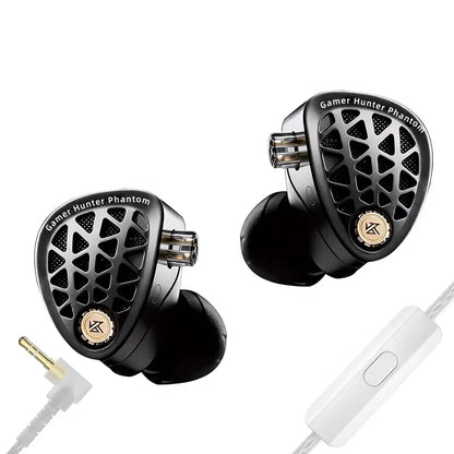 KZ Phantom HiFi Gaming Earphones – Professional Wired In-Ear Gaming Headphones with Custom Tuning Switch, DSP Sound Card, High-Fidelity Audio & Competitive Gaming Sound