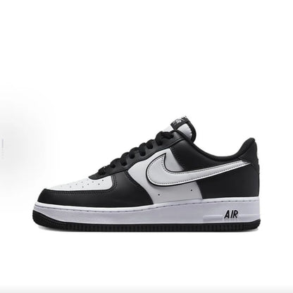 Baskets décontractées basses Nike Air Force 1 « Panda » en cuir, unisexe, blanc/noir, DV0788-001