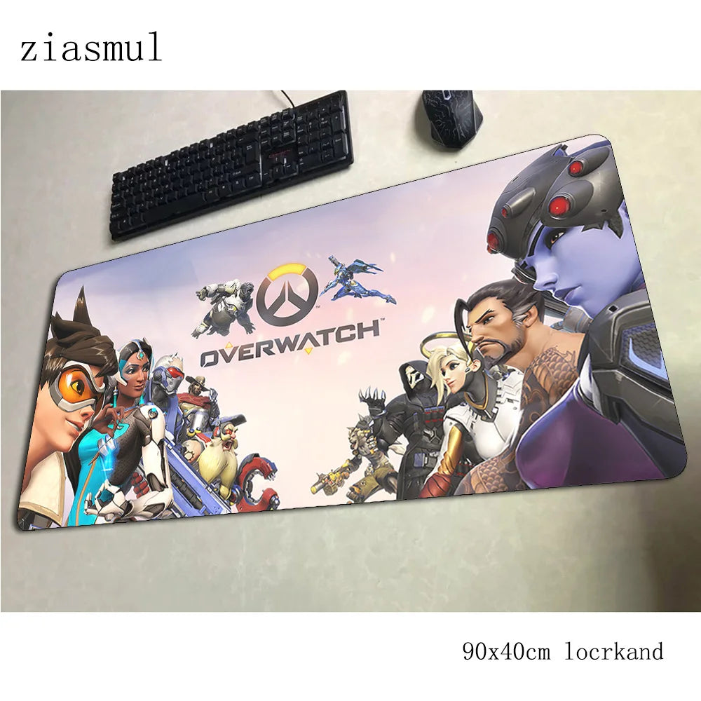 Overwatch-Mauspad 90x40cm, ästhetisches Gaming-Mauspad, wunderschönes personalisiertes Mauspad, Tastatur- und PC-Unterlage