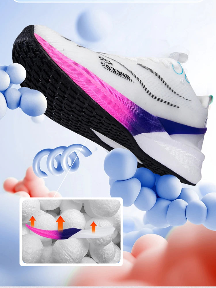 2025 Men's and Women's Professional Carbon Plate Marathon Running Shoes Shock Absorption Ultra-light Stable Support Sports Shoes