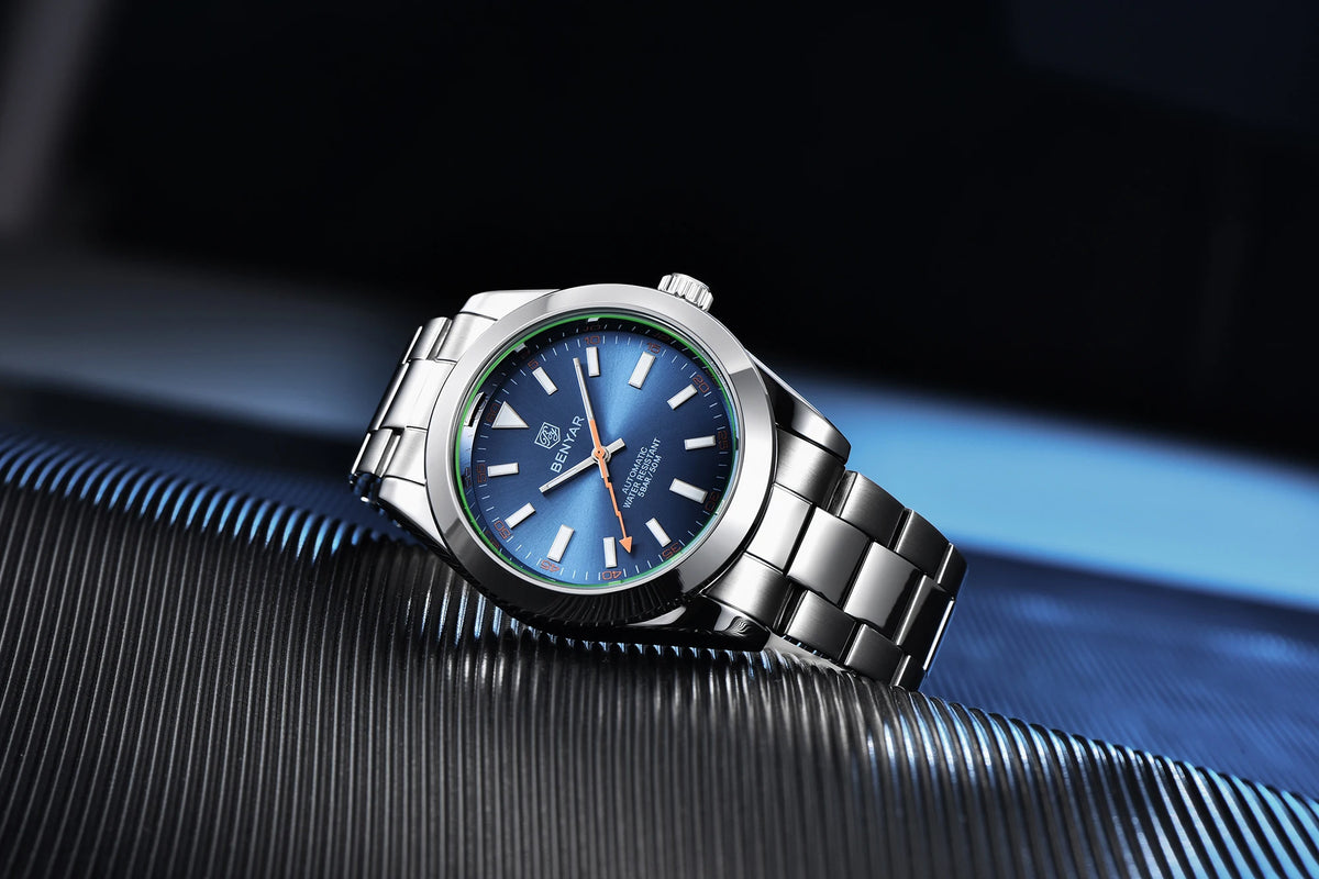 BENYAR – Neue Herrenuhr, Luxusmarke, mechanische Automatikuhr, wasserdicht bis 50 m, sportliches Modell mit leuchtenden Zeigern
