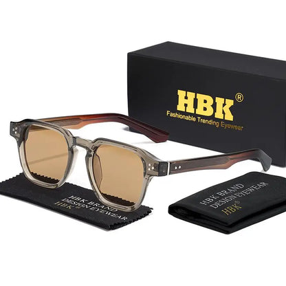 HBK New Fashion Sunglasses men Vintage Square Gradient Sun Glasses Outdoor Sports Party Vacation Travel Driving Eyeglasses