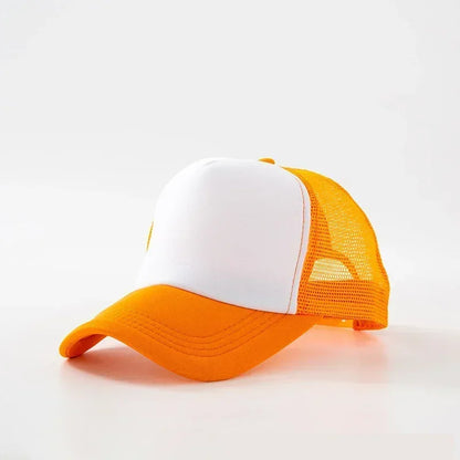 Custom Hat with Logo Printing Polyester Mesh Trucker Hat Adjustable Dad DIY Logo Baseball Cap for Men Women