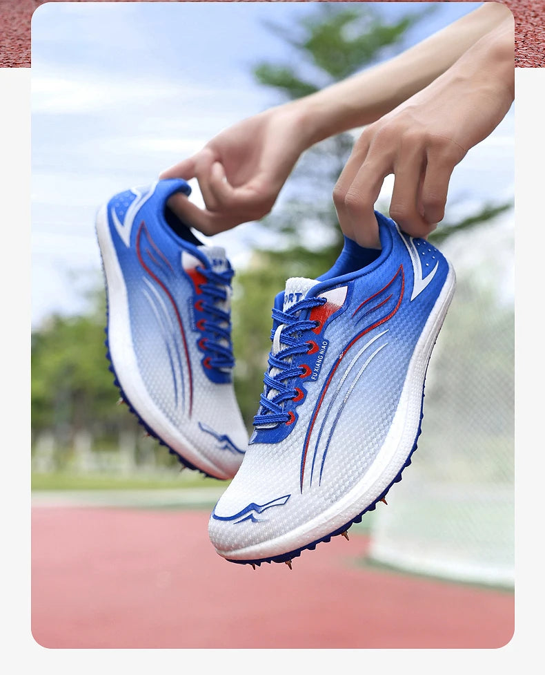 High Quality Men Women Track and Field Shoes Youth Anti-Slip Sneakers Outdoor Professional Jumping Running Shoes Student Trainers