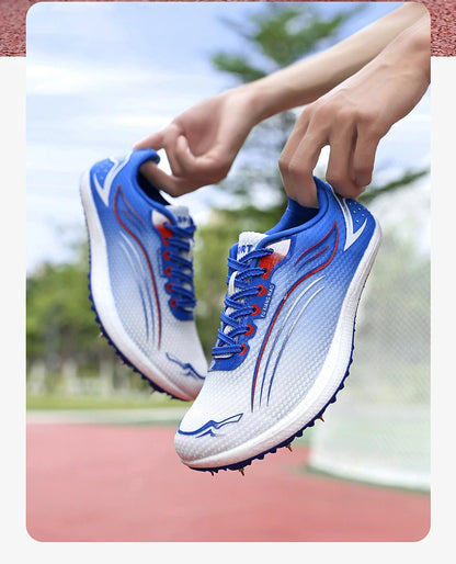 High Quality Men Women Track and Field Shoes Youth Anti-Slip Sneakers Outdoor Professional Jumping Running Shoes Student Trainers