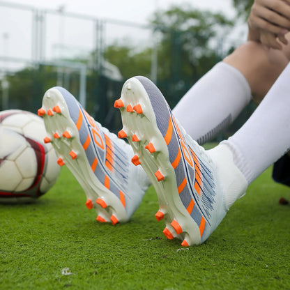 Nouvelles chaussures de football pour hommes, antidérapantes, à la cheville, chaussures de sport TF/FG, chaussures de football professionnelles pour garçons, baskets unisexes confortables