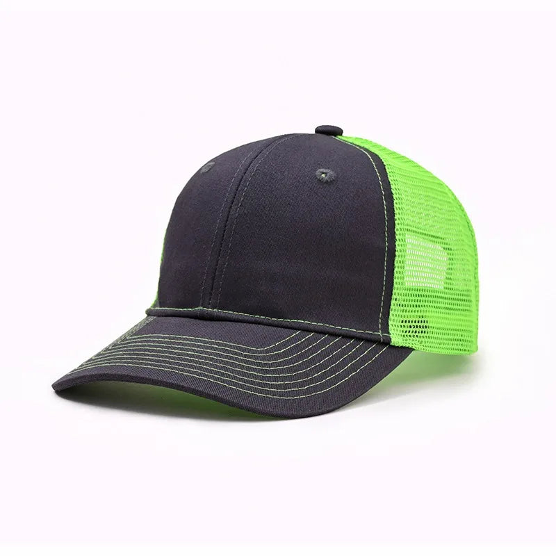 Sunshade soft top Richardson truck driver hat slightly curved baseball cap color blocked flat edge duckbill hat