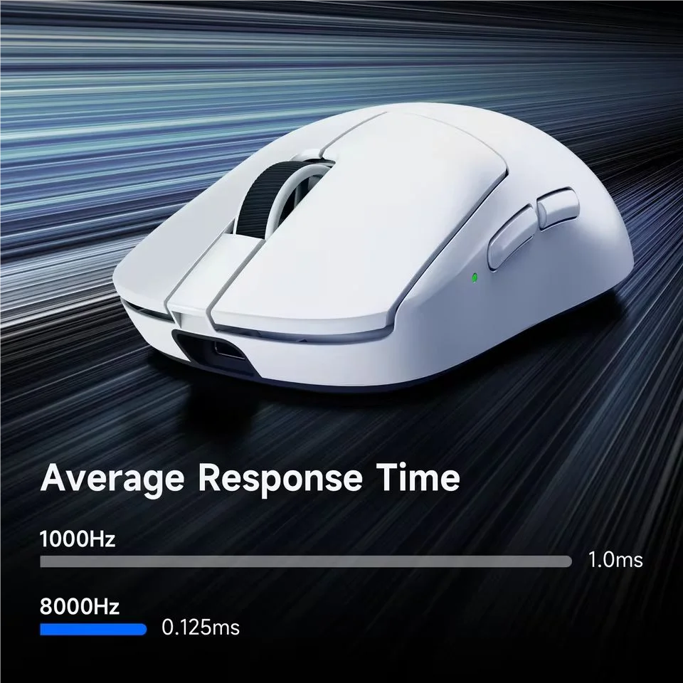 Mouse da gaming wireless leggero MCHOSE A7 V2 Ultra / Pro, Dual 8000Hz, PAW3950 TI, 42000DPI, per PC e gamer e-sport