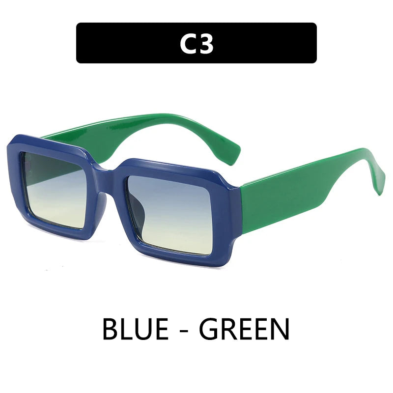 BOYSEEN Thick Frame Rectangle Sunglasses For Man Can Make Prescription Lens 2026 Street Style Orange Sunglasses