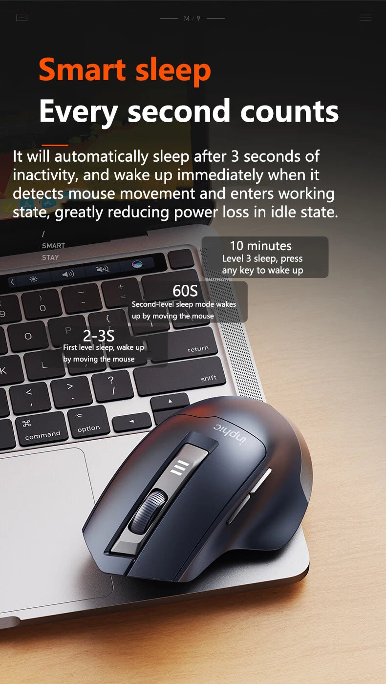 INPHIC leise Office-Maus mit Akkustandsanzeige, 2400DPI, kabellose Maus, geeignet für Desktop- und Laptop-Computer