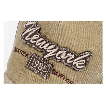 6 Colors New Unisex Washed Distressed Craft Patch 3 Dimensional Embroidery Design Baseball Cap