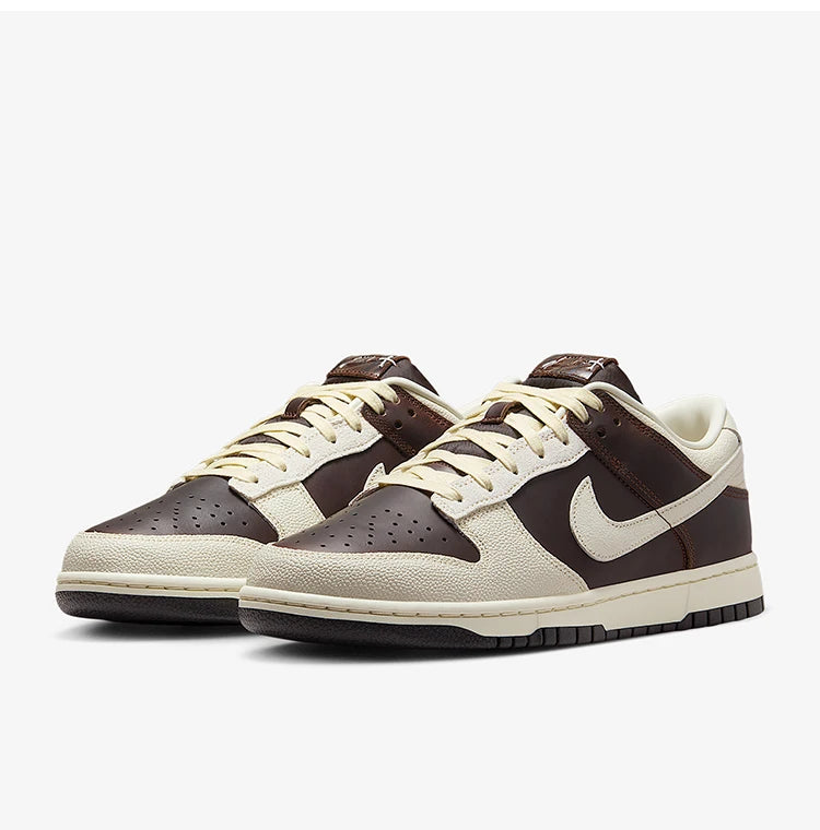 Nike Authentic Dunk Low Herren-Sneaker aus strapazierfähigem klassischem Leder, atmungsaktiv, IH7333-200