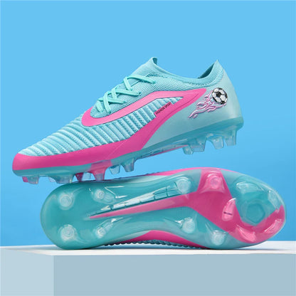 Nouvelles chaussures de football pour hommes, chaussures de sport d'extérieur, chaussures de football pour garçons, respirantes, confortables, crampons longs, chaussures d'entraînement pour adultes, antidérapantes