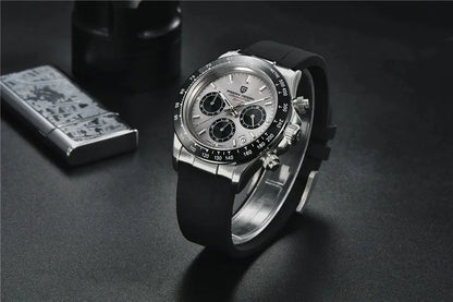 Novo Original PAGANI DESIGN PD-1664 Relógio de Pulso de Luxo para Homem, Movimento de Quartzo Japonês VK63, Safira, Cronógrafo Resistente à Água, Dourado