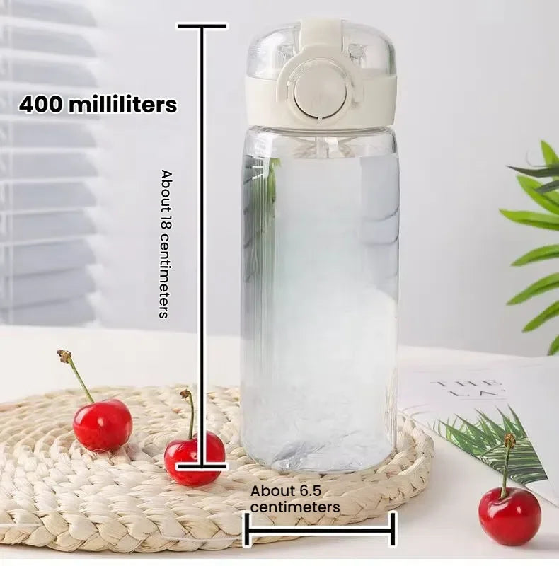Vaso con pajita Fortnite de 400ML y 18CM para adultos, niños y niñas, vaso de agua bonito de dibujos animados para estudiantes, botella de agua resistente a caídas, regalo portátil