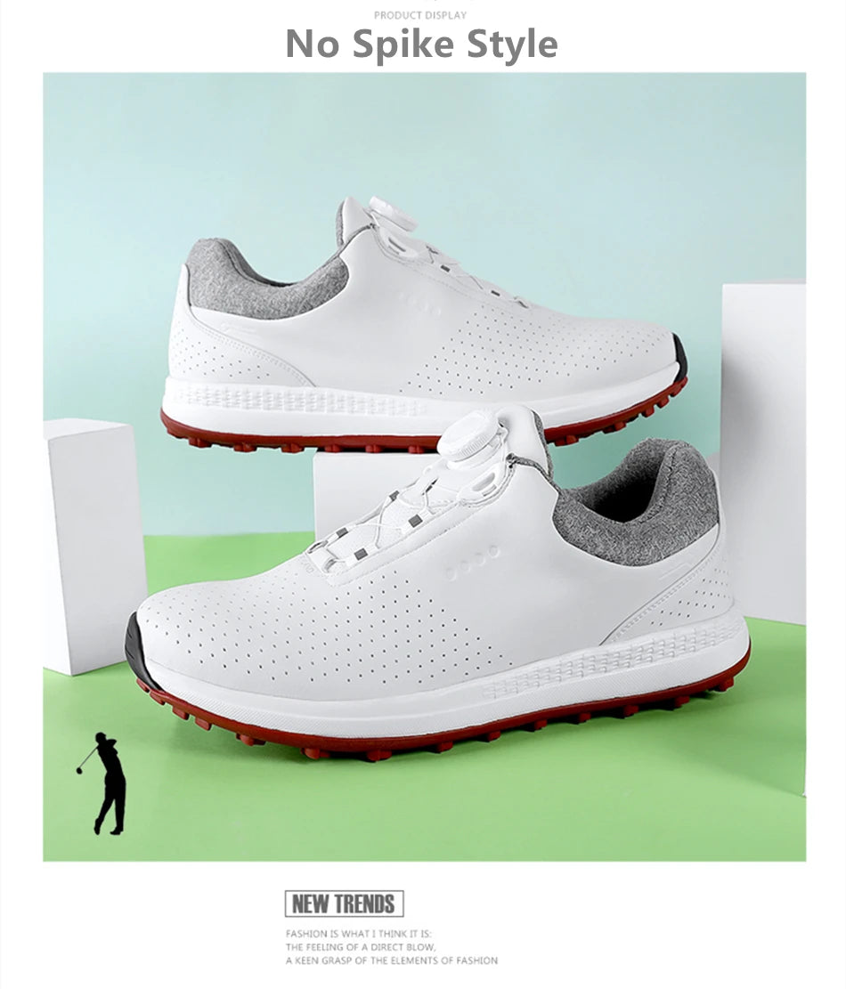 Breathable Luxury Golf Shoes Men Comfortable Outdoor Spikeless Golf Sport Training Sneakers Non-Slip Waterproof Walking Footwear
