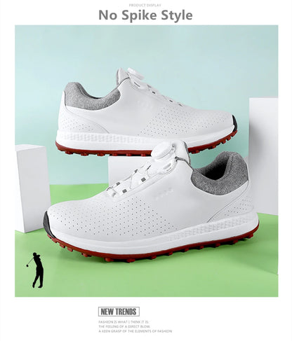 Breathable Luxury Golf Shoes Men Comfortable Outdoor Spikeless Golf Sport Training Sneakers Non-Slip Waterproof Walking Footwear