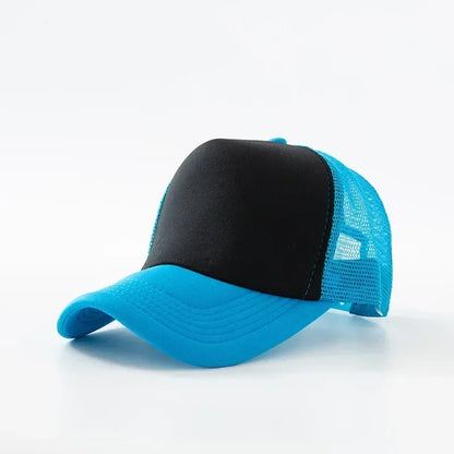 Custom Hat with Logo Printing Polyester Mesh Trucker Hat Adjustable Dad DIY Logo Baseball Cap for Men Women