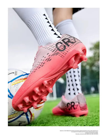 Low-Cut Football Cleats with Long TF Studs, Wear-Resistant and Flexible, Suitable for Outdoor Field Sports