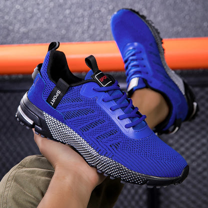 Men's Running Shoes, Lightweight Breathable Jogging Sport Shoes, Male Lace-up Fashion Comfort Non-Slip Casual Sneakers for Men