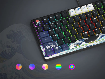 Tastiera gamer Womier S-K80 con display OLED a colori, tastiera meccanica gaming hot-swap con struttura gasket mount, RGB personalizzabile