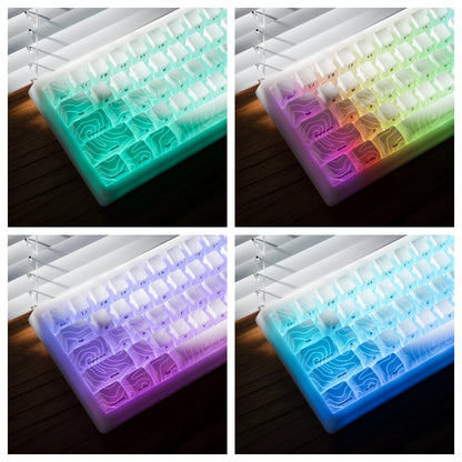 Teclado mecânico XVX M67 JadeStone com teclas IMD-Tech, hot-swappable, gasket, tri-mode, RGB personalizado, sem fios, 65%
