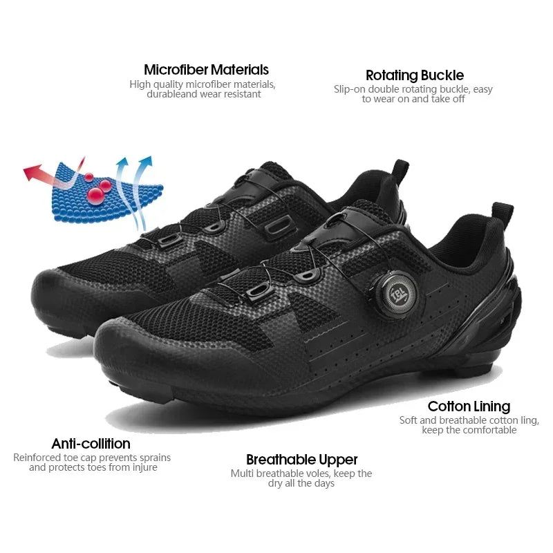 Professional Men's MTB Cycling Shoes White Racing Self-Locking 2024 Speed Road SPD Bicycle Sneakers New Women's Flats Cleats Shoes