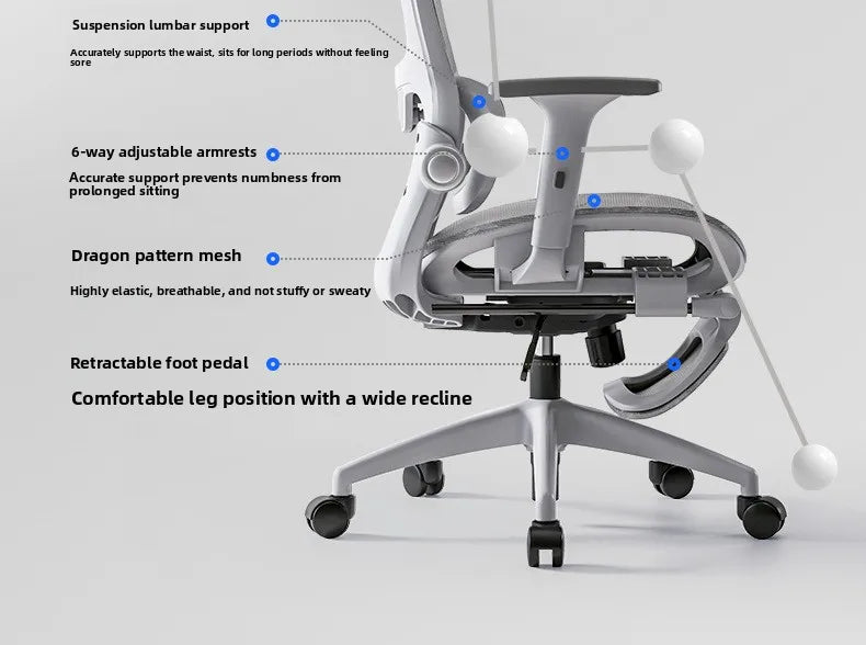 Cadeira multifunções, cadeira de escritório, cadeira para computador, cadeira reclinável, cadeira ergonómica para sesta, cadeira giratória, cadeira e-sports