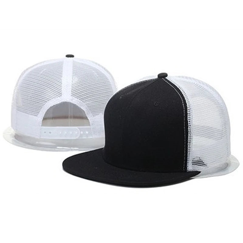 2025 Simple Fashionable New Flat Edge Mesh Hat Outdoor Leisure Sports Sunshade Baseball Hat Daily Commuter Decoration HipHop Hat