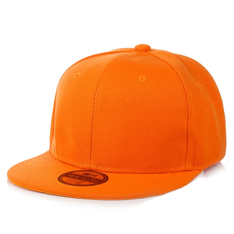 Fashion Solid Baseball Cap Flat Peak Hip Hop Hats Men Women Snapback Caps Male Bone Band Kpop Casual Travel Outdoor Sun Hats