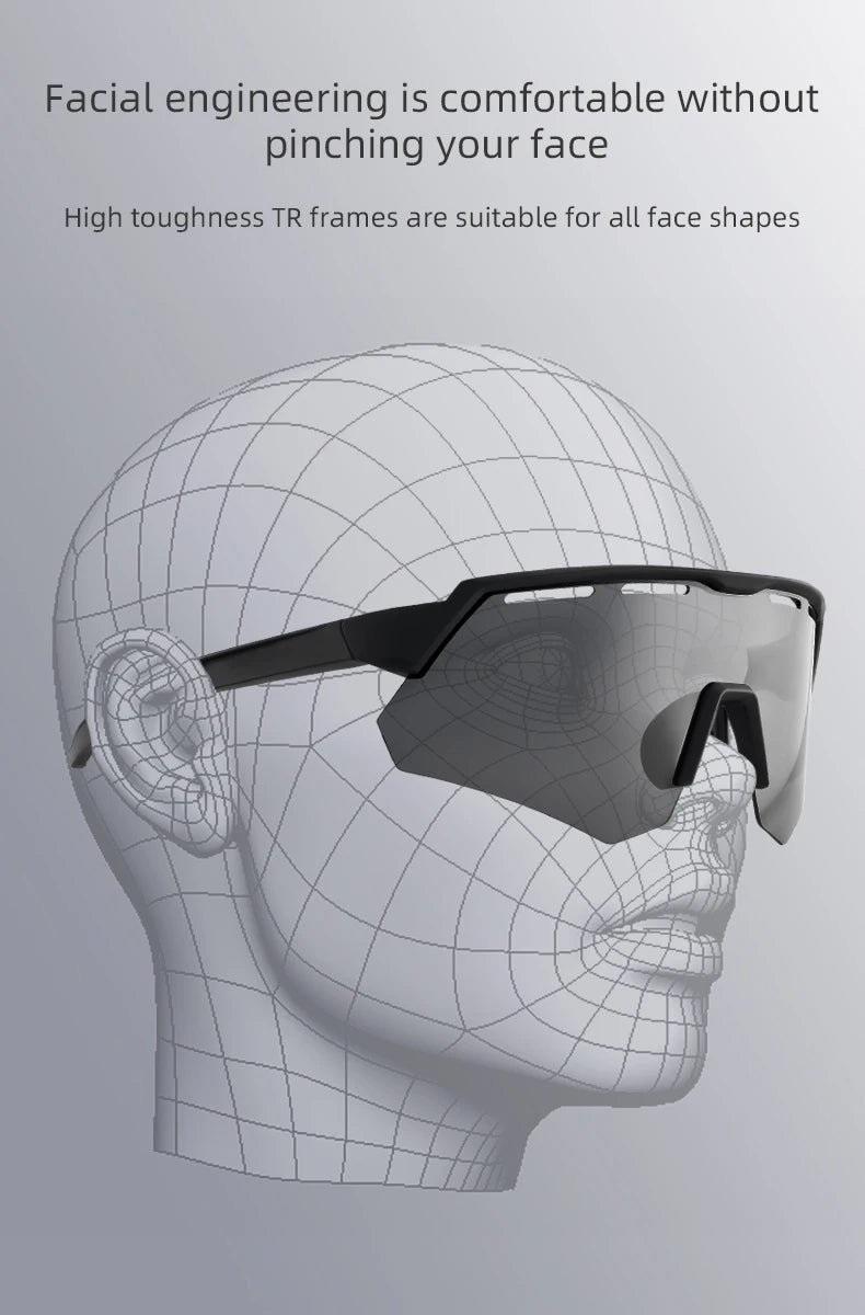ROCKBROS Bike Glasses Polarized Men Women Bicycle Glasses 4Lens MTB Road Cycling Eyewear Glasses With Myopia Frame Sunglasses
