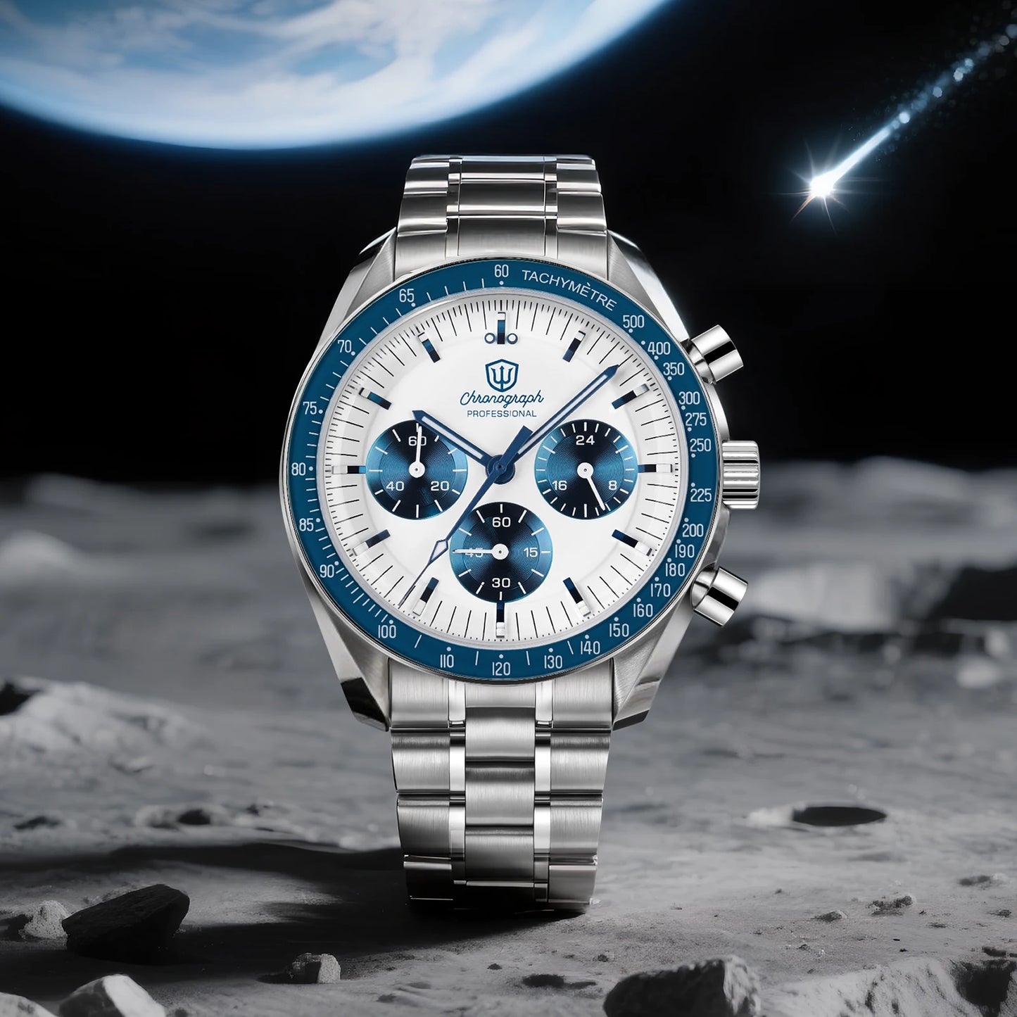 Watchdives New Wd1863 Quarz-Herrenuhr VK63 Chronograph Bubble-Saphirglas Wasserdicht 39Mm Stahl Top-Marke Luxus-Business-Uhr