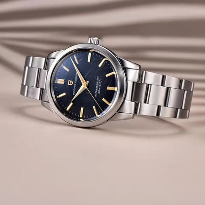 Relógio masculino PAGANI DESIGN 40MM com mostrador de meteorito, quartzo, luxo business, safira, aço inoxidável 316L, resistente à água 100M