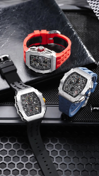 Reloj TSAR BOMBA New TB8204 para hombre, cronógrafo de cuarzo japonés, resistente al agua 50M, reloj de pulsera deportivo de moda, reloj masculino de lujo, regalo para hombre