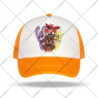 FNAF Baseball Cap Five Nights At Freddys Unisex Sun Hats Cartoon Anime Printed Hat Boys Girls Fashion Caps Birthday Party Gifts