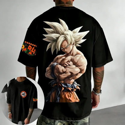 Dragon Ball Anime Pure Cotton T-shirt Summer New Goku Printed Men's and Women's Harajuku Hip Hop Casual Short Sleeve Top