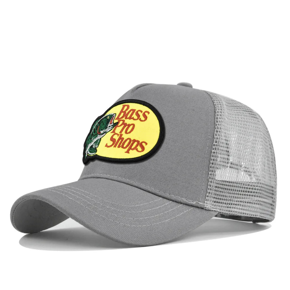 bass football baseball caps Men and women outdoor casual hip-hop Summer sunshade breathable mesh cap