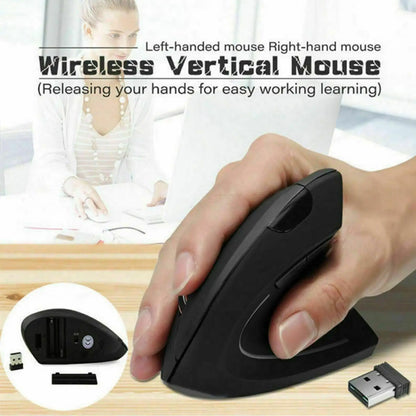 2.4G Wireless Mouse Vertical Game Mouse Ergonomics 1600DPI PC Laptop Office Mini Game Mouse