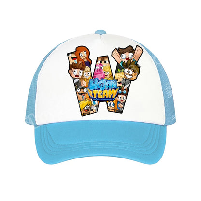 Boys Baseball Caps Wojan Team Anime Character Printed Sun Hat Kids Adults Adjustable Peaked Cap Cartoon Summer Casual Hats Gifts