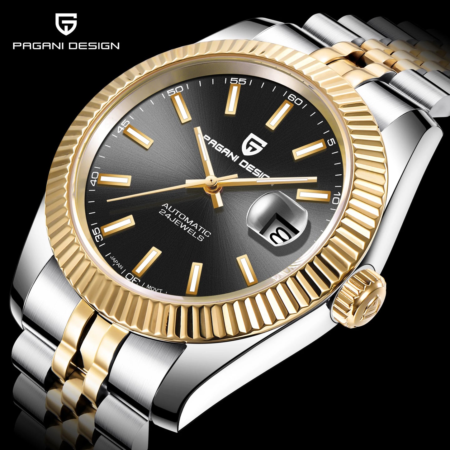 Relojes PAGANI DESIGN 2026 nuevos de lujo en oro y plata, relojes mecánicos para hombre, acero inoxidable, cristal de zafiro, reloj automático