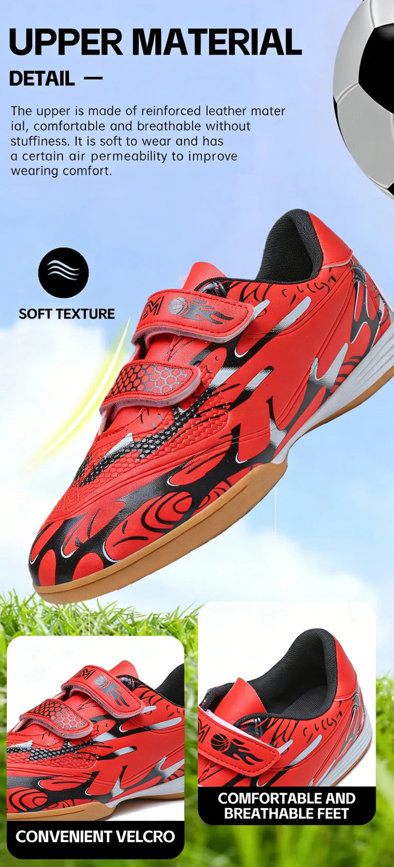 Kinder-Fußballschuhe für die Schule, professionelle Fußballstollen für Rasen, Trainings-Sportschuhe für Jungen, Outdoor- und Futsal-Fußballschuhe 28-38