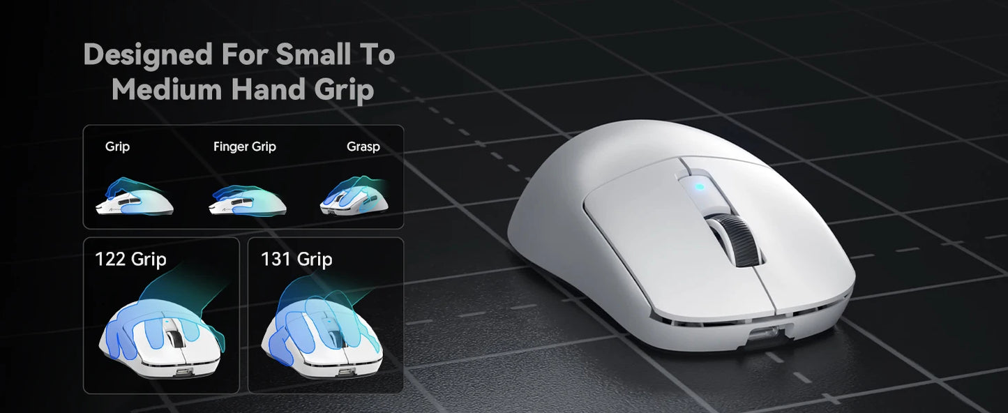 Attack Shark R6 leichte kabellose Gaming-Maus, Computermaus mit PAW 3950Max Sensor und Nordic 52480, 8KHz Polling
