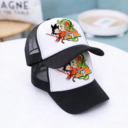 Dragons Ball Mesh Baseball Caps Cartoon Son Goku Letter Adult Kids Sports Hats Anime Summer Outdoor Sunshade Peaked Cap Gift New